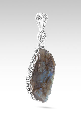 One I Look To Pendant™ in Labradorite & Black Stone - Single Stone - only found at SARDA™