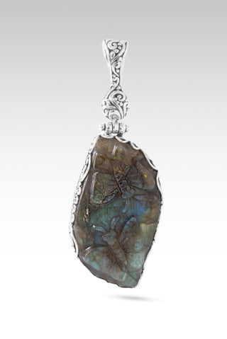 One I Look To Pendant™ in Labradorite & Black Stone - Single Stone - only found at SARDA™
