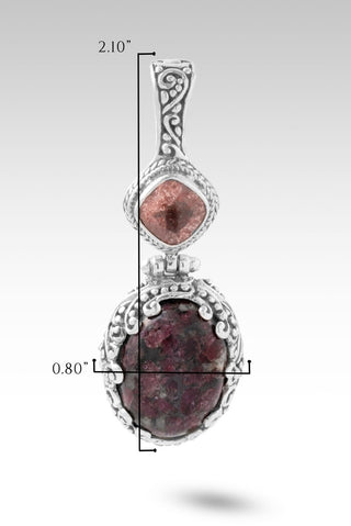 One That See's Me Pendant™ in Eudialyte & Strawberry Quartz - Multi Stone - only found at SARDA™