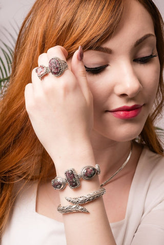 One That See's Me Ring II™ in Eudialyte - Statement - only found at SARDA™