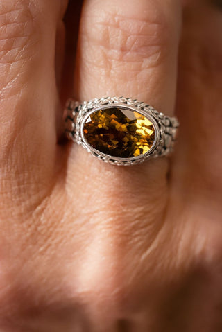 One That's Greater Ring™ in Cognac Scapolite - Dinner - only found at SARDA™