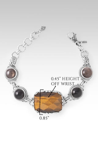 One Who Hear's U Bracelet™ in Tiger's Eye, Rutilated Rose Gold Sunstone & Smoky Quartz - Multi Stone - only found at SARDA™