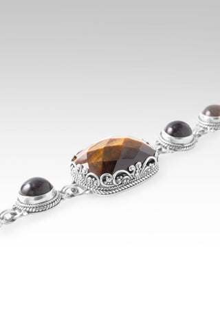One Who Hear's U Bracelet™ in Tiger's Eye, Rutilated Rose Gold Sunstone & Smoky Quartz - Multi Stone - only found at SARDA™
