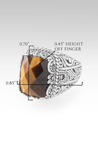 One Who Hear's U Ring™ in Tiger's Eye - Statement - only found at SARDA™
