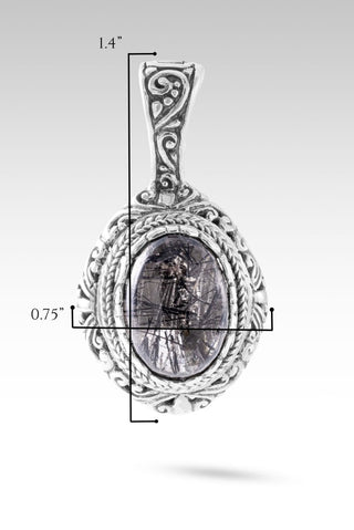 One Who Sees U Pendant™ in Black Tourmalinated Quartz - Single Stone - only found at SARDA™