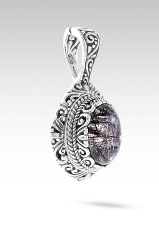One Who Sees U Pendant™ in Black Tourmalinated Quartz - Single Stone - only found at SARDA™