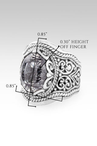One Who Sees U Ring™ in Black Tourmalinted Quartz - Dinner - only found at SARDA™