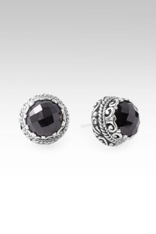 Only Good Days Earrings™ in Black Spinel - Sarda Safety Latch - only found at SARDA™