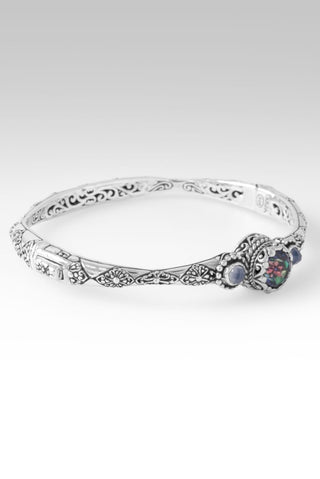 Our Hope & Faith Bangle Bracelet™ in Astound™ Mystic Quartz & Serenity Blue Chalcedony - Bangle - only found at SARDA™