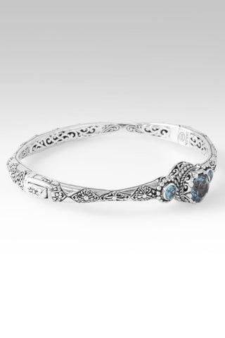 Our Hope & Faith Bangle Bracelet™ in Caribbean Blue™ Mystic Topaz & Blue Zircon - Bangle - only found at SARDA™