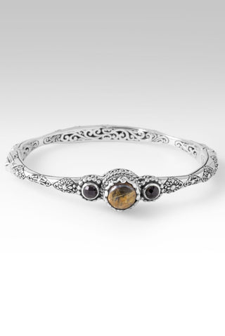 Our Hope & Faith Bangle Bracelet™ in Gold Rutilated Quartz with Hematite & Black Spinel - Bangle - only found at SARDA™