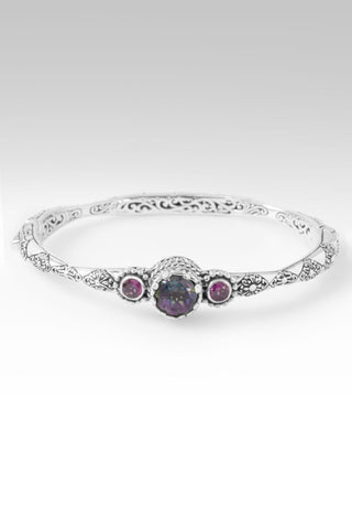 Our Hope & Faith Bangle Bracelet™ in Odyssey Rose™ Mystic Quartz & Rhodolite Garnet - Bangle - only found at SARDA™