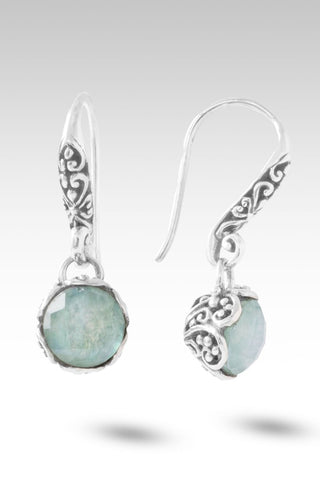 Overcomer & Conqueror Earrings™ in Amazonite Mother of Pearl Quartz - Bali Wire - only found at SARDA™