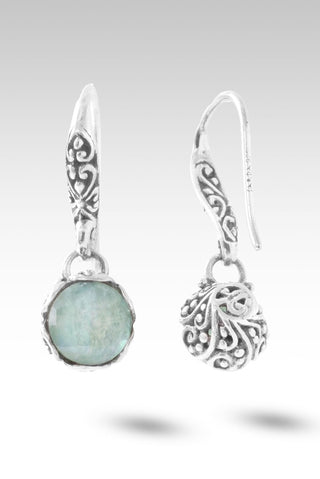 Overcomer & Conqueror Earrings™ in Amazonite Mother of Pearl Quartz - Bali Wire - only found at SARDA™