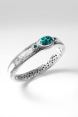 Overflow with Hope Bangle™ in Forest Green Indonesian Coral - Bangle - only found at SARDA™
