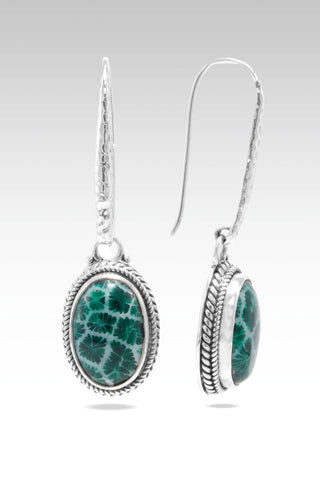 Overflow with Hope Earrings™ in Forest Green Indonesian Coral - Bali Wire - SARDA™