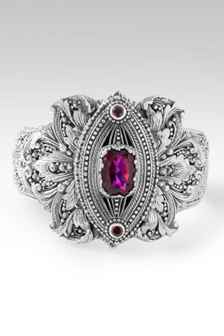 Overflowing Fulfillment Cuff Bracelet™ in Bee Pink™ Mystic Quartz & Garnet - Cuff - only found at SARDA™