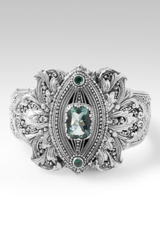 Overflowing Fulfillment Cuff Bracelet™ in Green Fluorite & Bali Hai™ Mystic Topaz - Cuff - only found at SARDA™