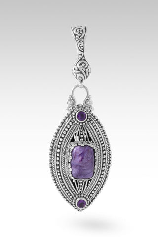 Overflowing Gratitude Pendant™ in Charoite & Amethyst - Multi Stone - only found at SARDA™