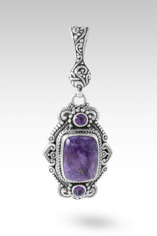 Overflowing Mercy Pendant™ in Charoite & Amethyst - Multi Stone - only found at SARDA™