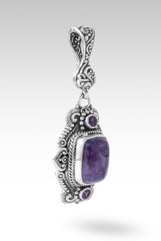 Overflowing Mercy Pendant™ in Charoite & Amethyst - Multi Stone - only found at SARDA™