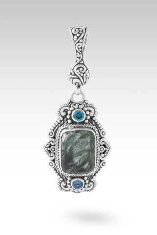 Overflowing Mercy Pendant™ in Seraphinite & River Ride™ Mystic Quartz - Multi Stone - only found at SARDA™