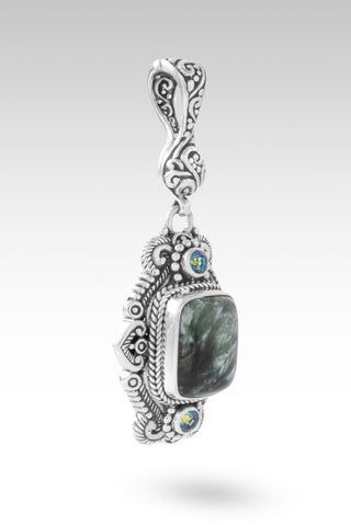 Overflowing Mercy Pendant™ in Seraphinite & River Ride™ Mystic Quartz - Multi Stone - only found at SARDA™