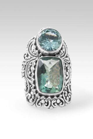 Overwhelming Peace Ring™ in Green Fluorite & Paraiba Lab Created Spinel - Statement - only found at SARDA™