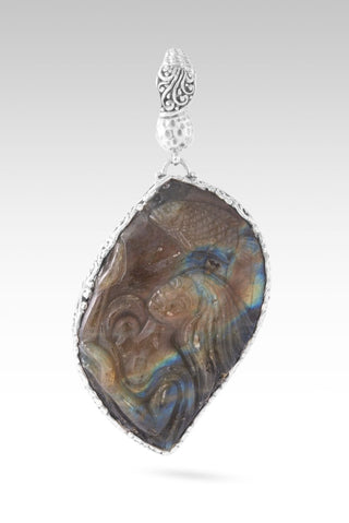 Parted Water Pendant™ in Golden Sheen Labradorite & Black Stone - Single Stone - only found at SARDA™
