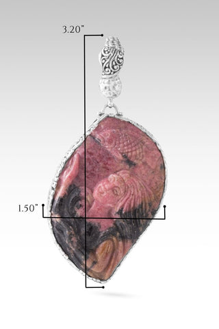 Partred Water Pendant™ in Rhodonite - Single Stone - only found at SARDA™