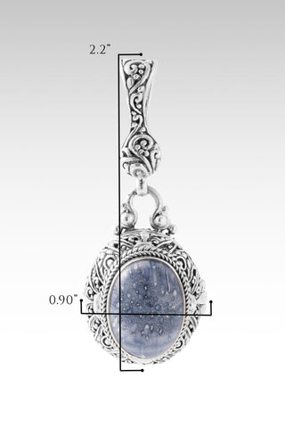 Peace Be Still Pendant II™ in Blue Sponge Coral - Single Stone - only found at SARDA™