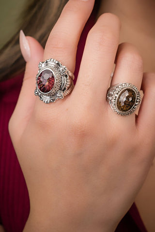 Peace In Storms Ring™ in Hayward's Muse™ Mystic Quartz - Dinner - only found at SARDA™