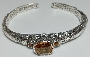 Peace in & Thru It Cuff Bracelet™ in Citrine - Cuff - only found at SARDA™