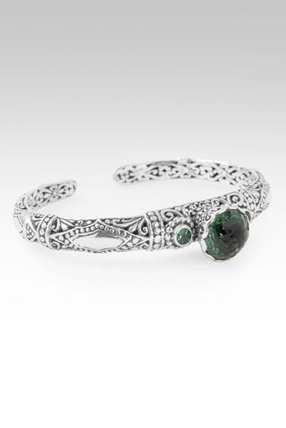 Peace in & Thru It Cuff Bracelet™ in Green Lab Created Quartz & Bali Hai™ Mystic Topaz - Cuff - only found at SARDA™