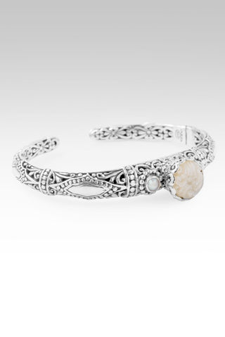 Peace in & Thru It Cuff Bracelet™ in White Mother of Pearl & Freshwater Pearl - Cuff - only found at SARDA™