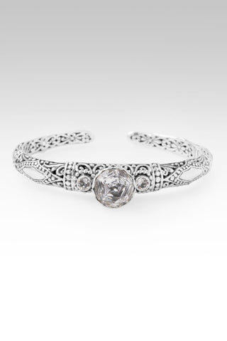 Peace in & Thru It Cuff Bracelet™ in White Quartz & White Topaz - Cuff - only found at SARDA™