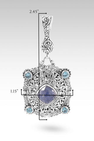 Peace Within Pendant™ in Tanzanite & Blue Zircon - Multi Stone - only found at SARDA™