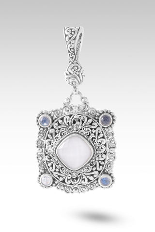Peace Within Pendant™ in White Agate & Quartz & Rainbow Moonstone - Multi Stone - only found at SARDA™