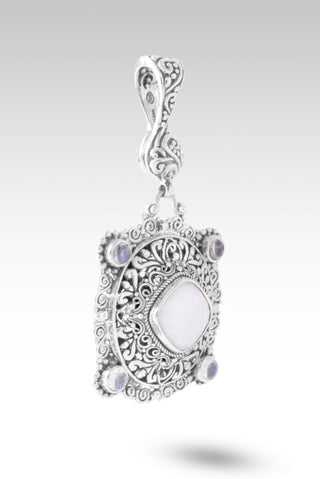 Peace Within Pendant™ in White Agate & Quartz & Rainbow Moonstone - Multi Stone - only found at SARDA™