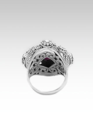 Peaceful Promise Ring™ in Dark Rose Lab Created Sapphire - Statement - SARDA™