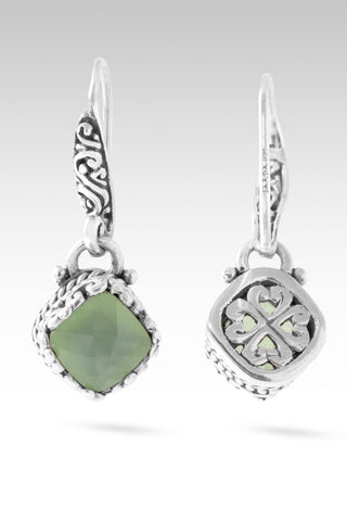 Plan Amidst Suffering Earrings™ in Green Chalcedony - Bali Wire - only found at SARDA™