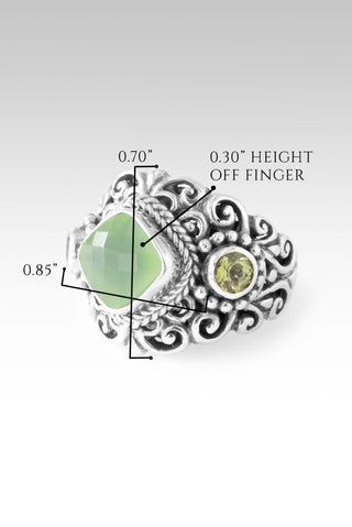Plan Amidst Suffering Ring™ in Green Chalcedony & Peridot - Dinner - only found at SARDA™