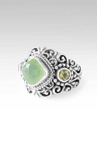 Plan Amidst Suffering Ring™ in Green Chalcedony & Peridot - Dinner - only found at SARDA™