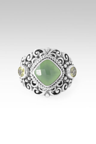 Plan Amidst Suffering Ring™ in Green Chalcedony & Peridot - Dinner - only found at SARDA™