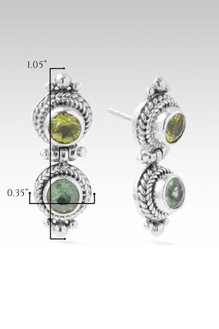 Possibilities to Probabilities Earrings™ in Peridot & Mint Kyanite - Stud Dangle - only found at SARDA™