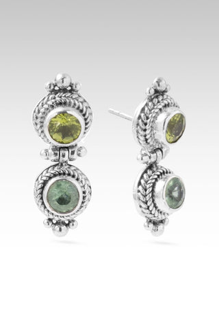 Possibilities to Probabilities Earrings™ in Peridot & Mint Kyanite - Stud Dangle - only found at SARDA™
