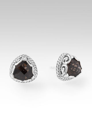 Power In UR Word Earrings™ in Smoky Quartz - Stud - only found at SARDA™