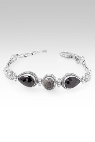 Power That's Greater Bracelet™ in Black Coral, Black Spinel & Freshwater Pearl - Multi Stone - only found at SARDA™