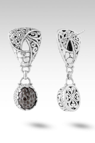 Power That's Greater Earrings™ in Black Coral - Stud Dangle - only found at SARDA™