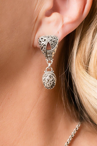 Power That's Greater Earrings™ in Black Coral - Stud Dangle - only found at SARDA™